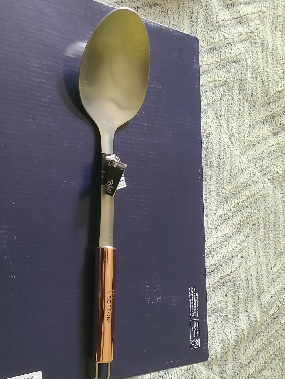 (Ew)Crofton Rose Gold Handle Stainless Steel Serving Spoon
